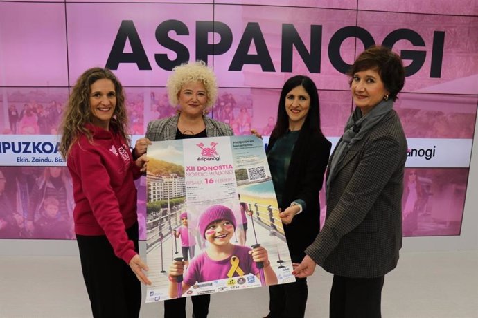Presentación de la marcha nórdica solidaria de Aspanogi.