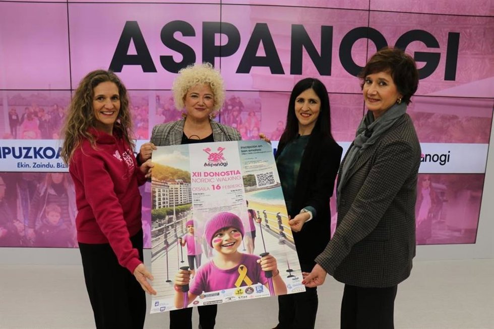 Presentación de la marcha nórdica solidaria de Aspanogi.