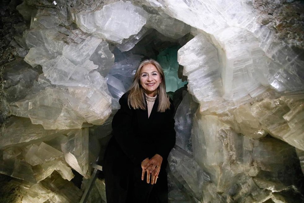 La consejera de Cultura y Deporte de la Junta de Andalucía, Patricia del Pozo, durante su visita la Geoda de Pulpí (Almería) el pasado 17 de enero de 2025. 