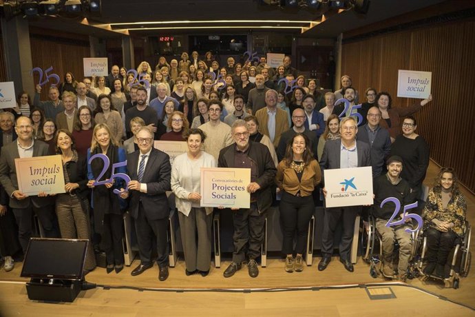 Evento de celebración del 25 aniversario de las covocatorias de Proyectos Sociales de la Fundación La Caixa celebrado este jueves en Palma.
