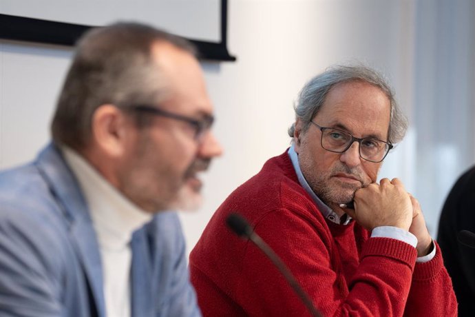 L'exvicepresident primer del Parlament, Josep Costa, i l'expresident de la Generalitat Quim Torra