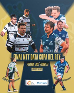 Cartel de la final de la NTT DATA Copa del Rey entre El Salvador y el VRAC