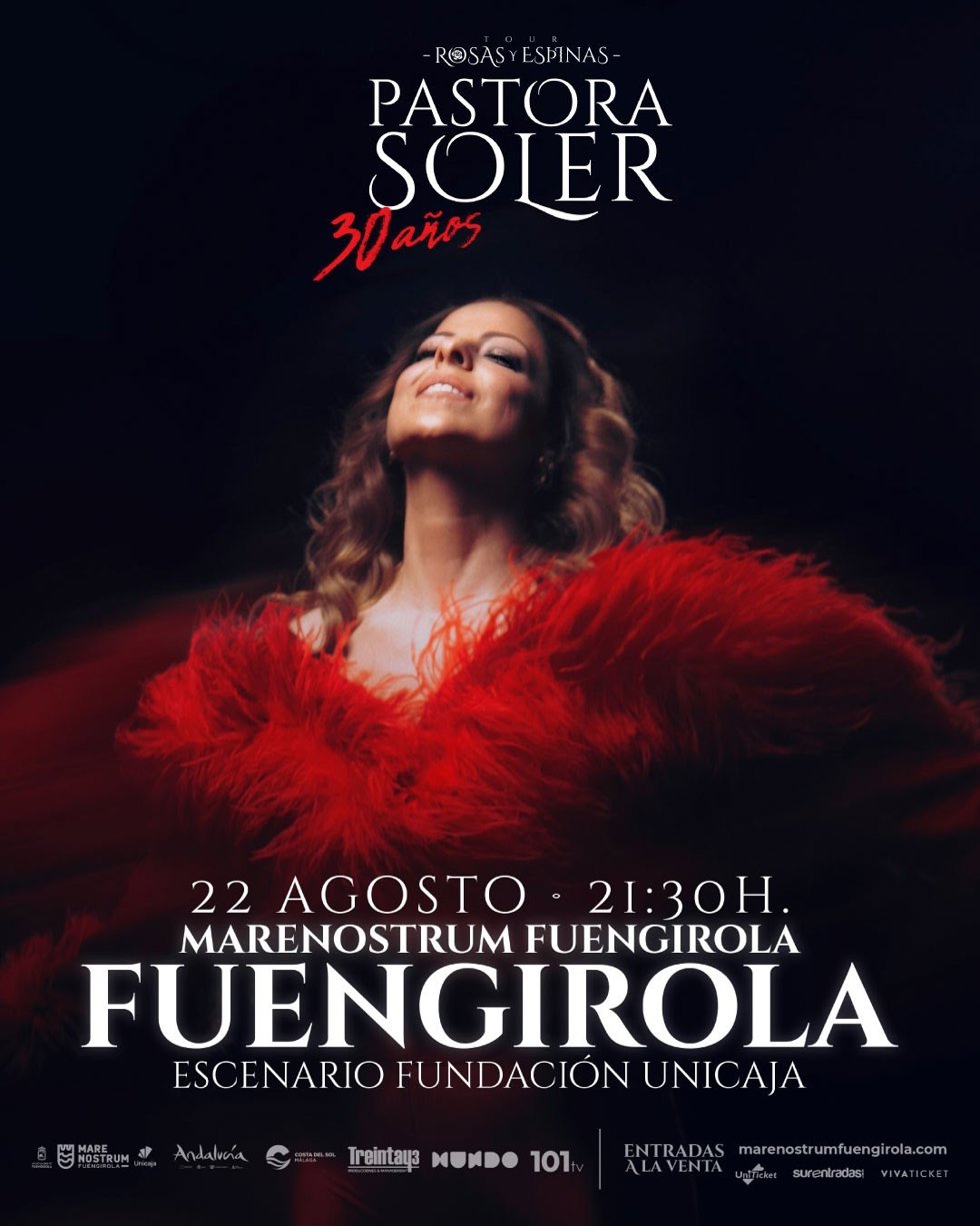 Cartel de la actuación de Pastora Soler en Marenostrum Fuengirola.