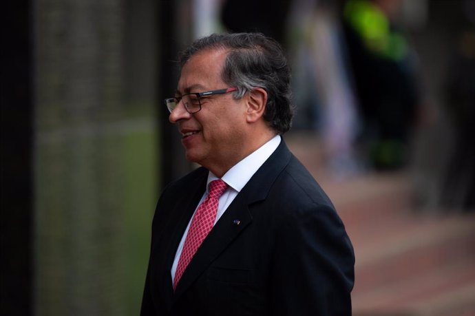 Archivo - June 20, 2023, Bogota, Cundinamarca, Colombia: Colombian president Gustavo Petro during the promotion to general of the Police Director William Rene Salamanca, at the General Santander Police Academy in Bogota, Colombia on June 20, 2023.