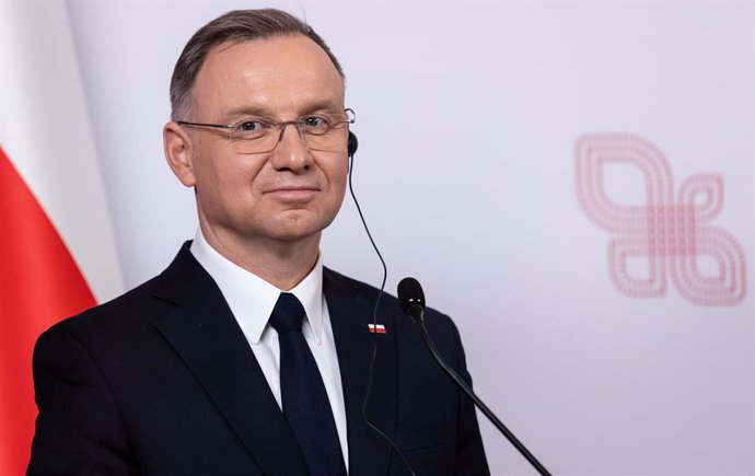 Archivo - 16 December 2024, Poland, Wisla: Poland's President Andrzej Duda attends a joint press conference with Poland's President Andrzej Duda, Hungary's President Tam-s Sulyok and Czech Republic's President Petr Pavelafter the presidential summit of th