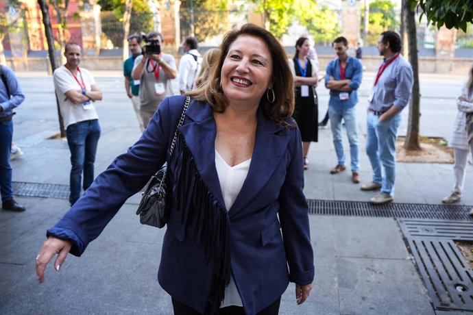 Archivo - El numero 2 de las listas del PP-E, Carmen Crespo, durante la noche electoral en la sede del PP-A, a 9 de junio de 2024, en Sevilla (Andalucía, España). Hoy tienen lugar las elecciones europeas de 2024 en España. Más de 38 millones de españoles 