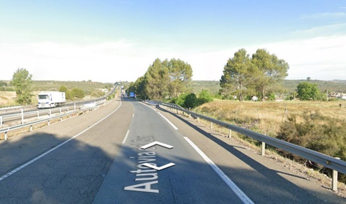 Lugar del accidente en la A-4 Montoro.