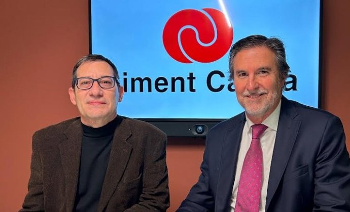 El director de Ciment Català, Albert Avellaneda, y el presidente Salvador Fernández