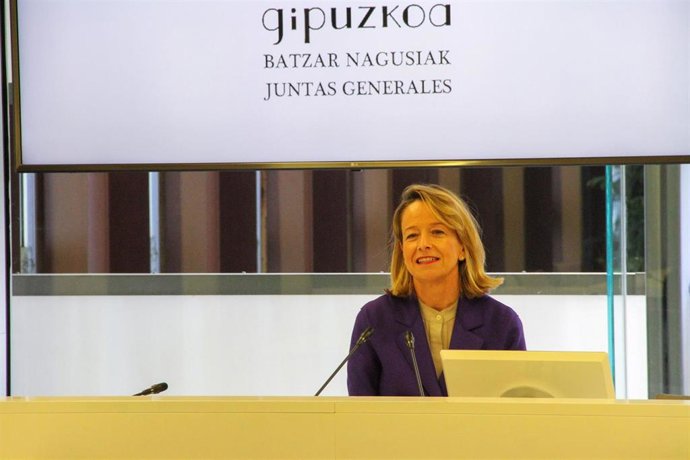 Archivo - La diputada general de Gipuzkoa, Eider Mendoza