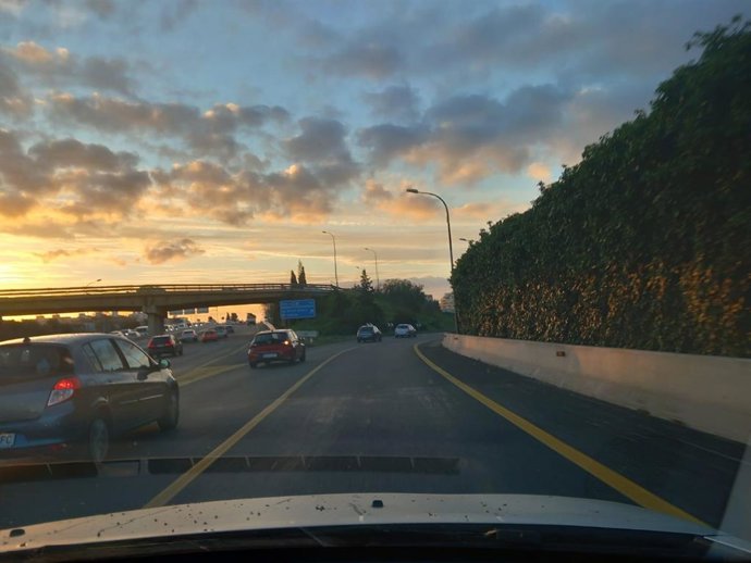 Imagen de los dos carriles abiertos para acceder a la autopista de Inca