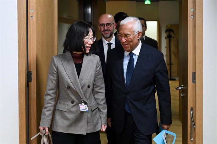 El presidente del Consejo Europeo, António Costa, se reúne con la presidenta del TPI, Tomoko Akane