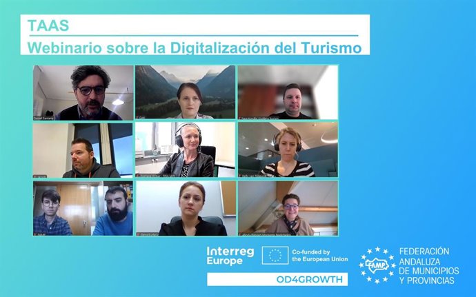 Imagen del webinario sobre la digitalización del turismo del proyecto Od4Growth.