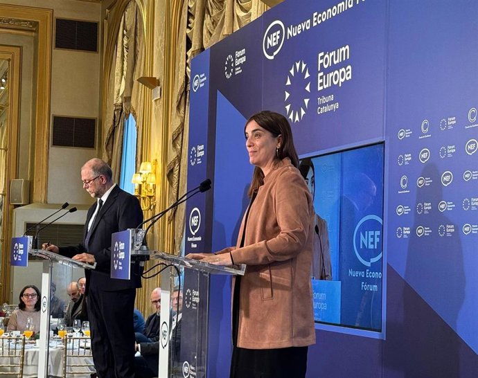 La consellera Núria Montserrat durante el acto