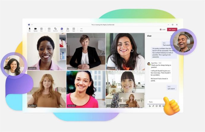 Interfaz de Microsoft Teams