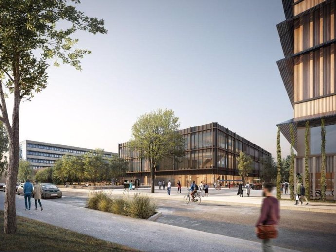 Infografía del edificio que construirá Hochtief en madera