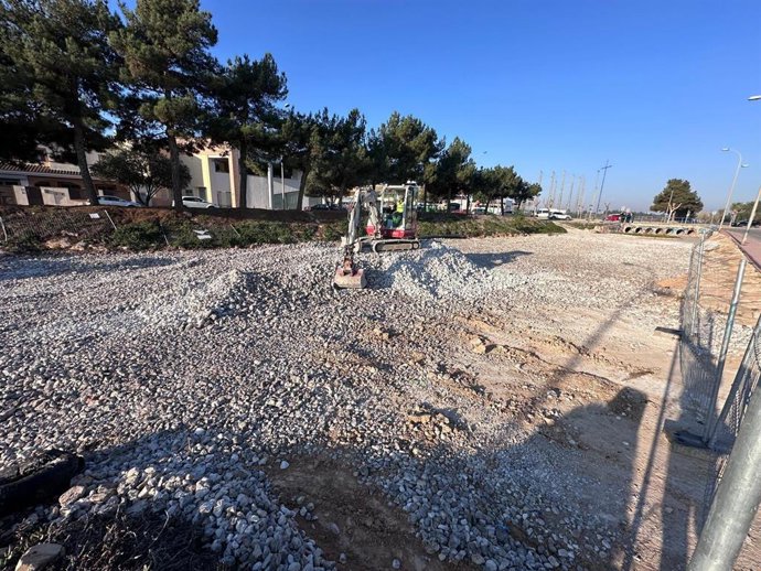 Imagen de las obras en la Vereda del Vinco, en San Javier