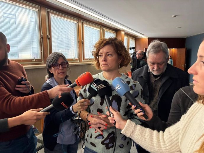 La secretaria general de ERC y líder del partido en el Ayuntamiento de Barcelona, Elisenda Alamany, en declaraciones a periodistas