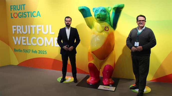 Los diputados provincales Álvaro Izquierdo y Antonio Jesús Rodriguez en Fruit Logisti