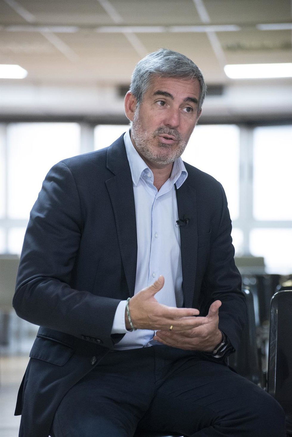 Archivo - El presidente canario y líder de Coalición Canaria (CC) Fernando Clavijo, durante una entrevista con Europa Press en la sede del partido, a 9 de septiembre de 2022, en Santa Cruz de Tenerife, Canarias (España).