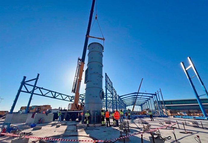 Atlantic Copper inicia los trabajos de montaje mecánico en el área de recepción y caracterización de materiales (MRS) del proyecto 'CirCular' en Huelva.