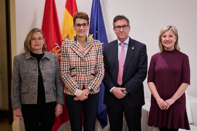 Esther Erice, la presidenta Chivite, José Carlos Orga y la consejera Amparo López