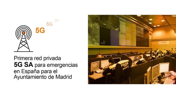Archivo - Orange y el Ayuntamiento de Madrid impulsan la orimera red privada 5G para emergencias