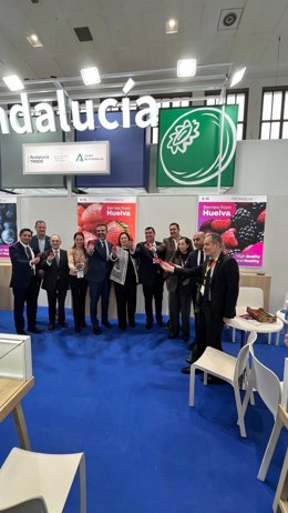Stand de Freshuelva en Fruit Logistica de Berlín.