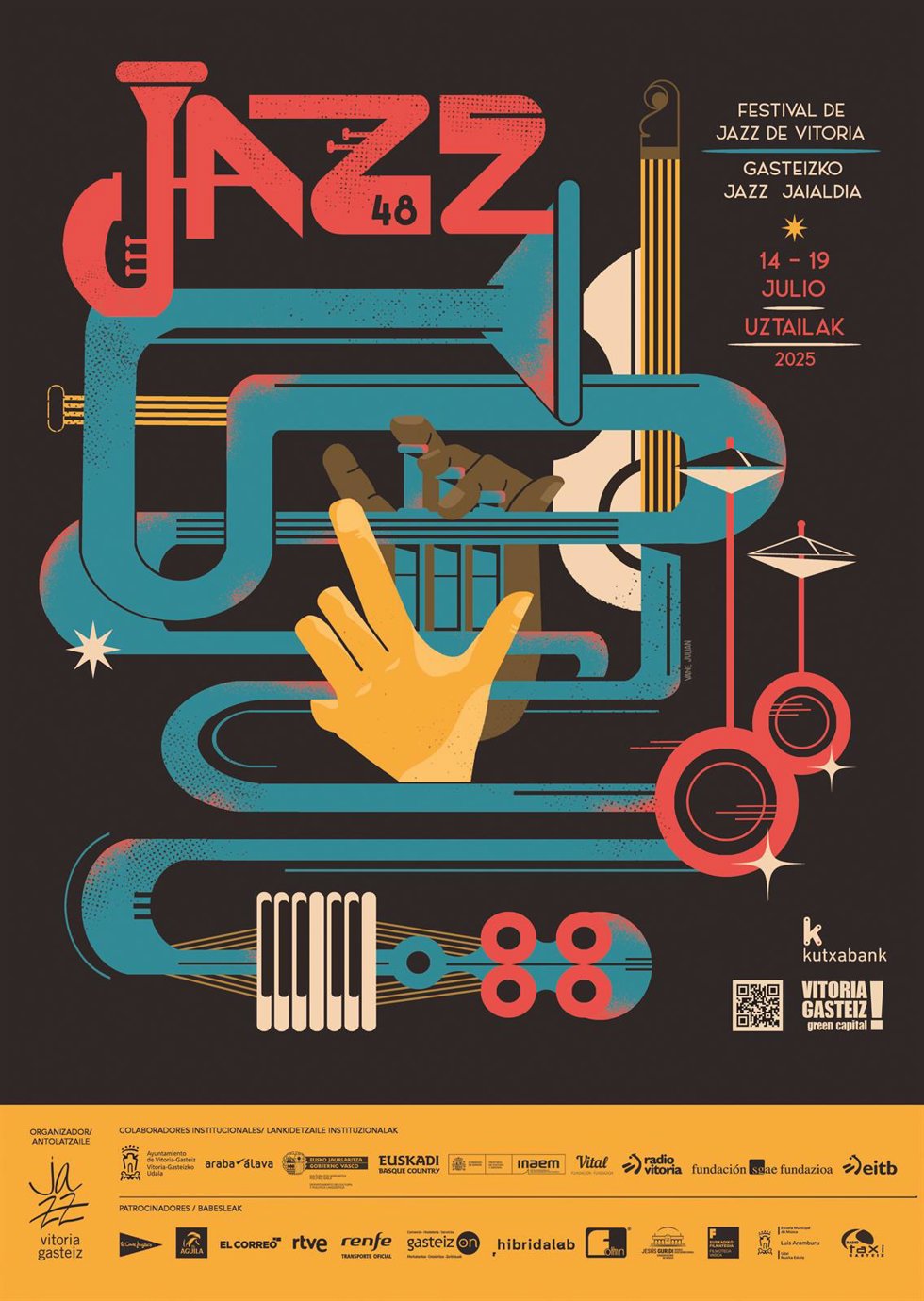 Cartel de la 48 edición del Festival de Jazz de Vitoria-Gasteiz
