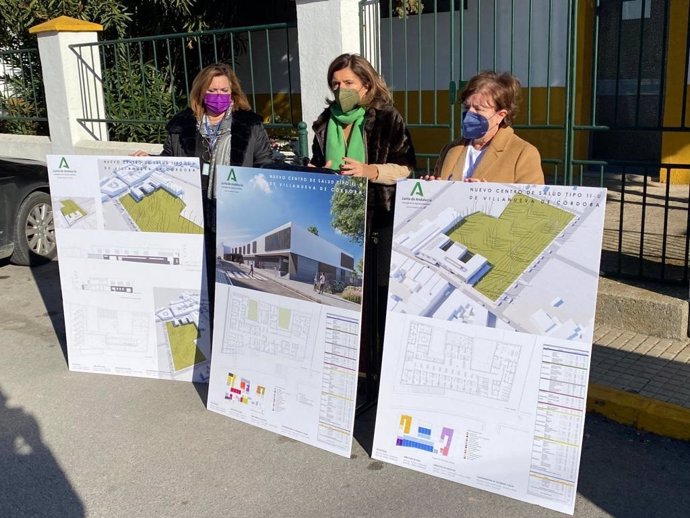 Archivo - Los planos del futuro Centro de Salud de Villanueva de Córdoba. Imagen de archivo. 