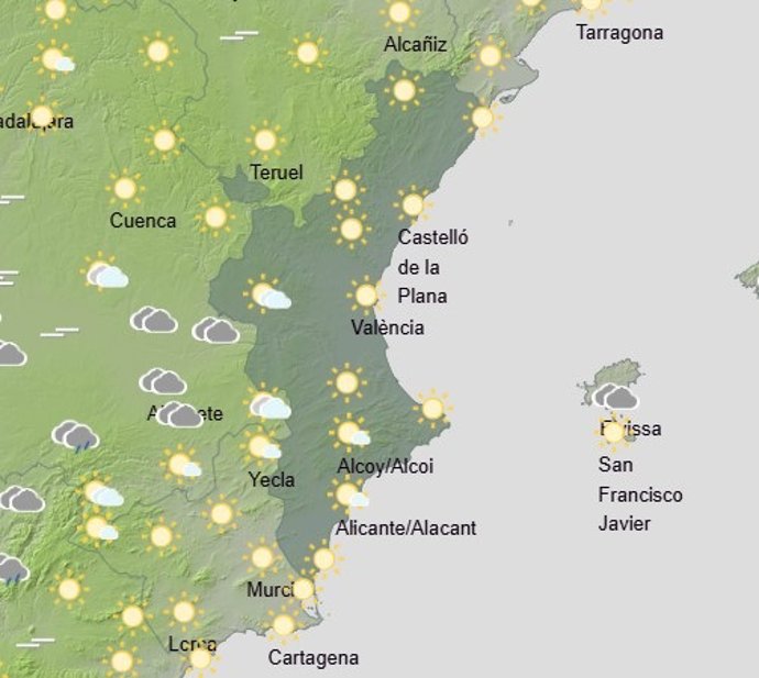 Predicción del tiempo de Aemet