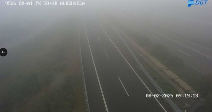 Niebla en la carretera de Aldehuela