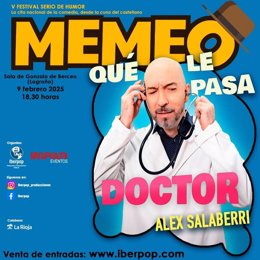 El humorista Álex Salaberri actuará el 9 de febrero en el festival 'Memeo'