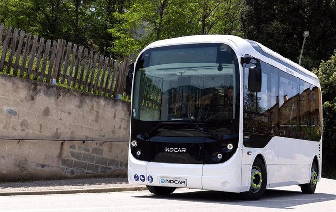 Bus eléctrico de INDCAR para la prueba piloto.