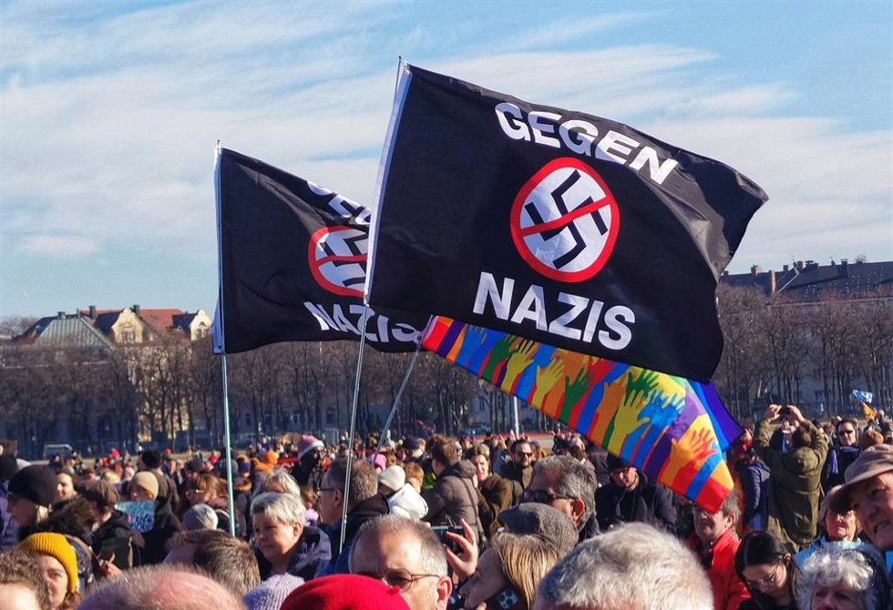 Protestas en Múnich (Alemania) contra la ultraderecha 