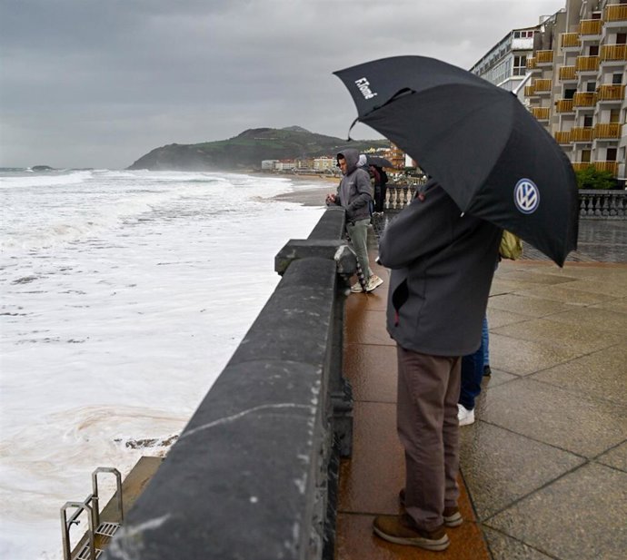 Lluvia y viento en Euskadi