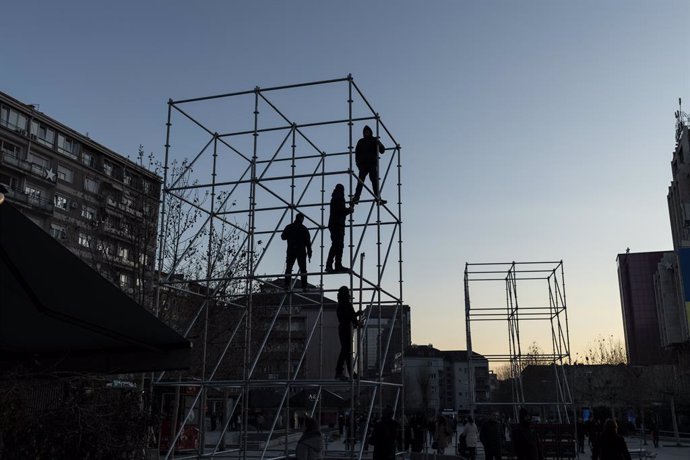 February 6, 2025, Pristina, Pristina, Kosovo: Kosovo parliamentary elections will be held on Sunday February 9. Under the control of 100 members of the European Union Election Observation Mission (EU EOM) formally invited by the government in charge, the 