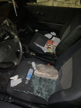 Uno de los vehículos en los que se cometieron los delitos