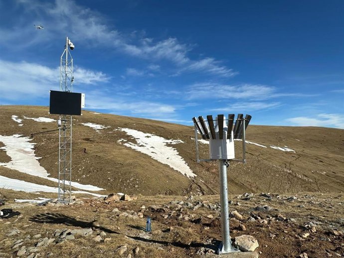 Estación de medición de Coll de la Creueta, en Castellar de n'Hug (Girona)