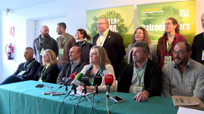 La miembra de la nueva Comissió Permanent Nacional de Unió de Pagesos Raquel Serrat en rueda de prensa durante el XIV Congrés Nacional