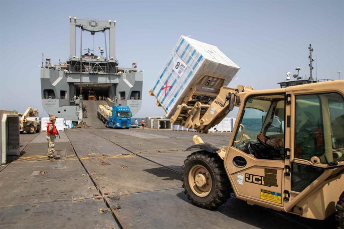 Archivo - Entrega de ayuda de USAID en la Franja de Gaza 