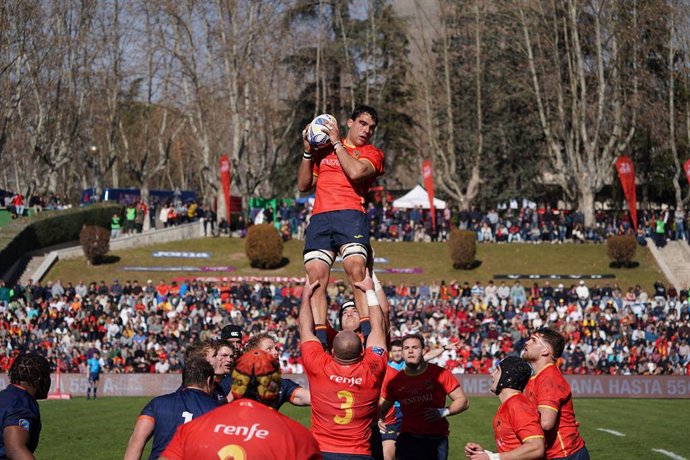 La selección española masculina de rugby ante Países Bajos