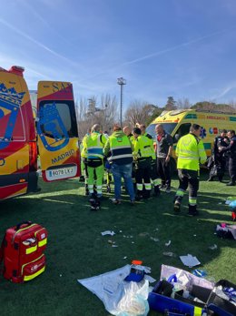 La 'cadena de vida' salva a un arbitro que sufrió una parada cardiorrespiratoria en un partido en Moratalaz.