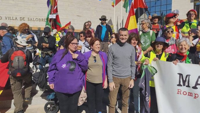 El coordinador general de Izquierda Unida, Antonio Maíllo, con motivo de su participación en la cuarta etapa de 'La Desbandá'.