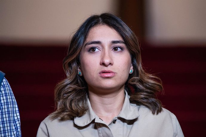 January 26, 2025, Bogota, Cundinamarca, Colombia: Colombia's presidency DAPRE administrative department Laura Sarabia is seen as Colombian foreign relations minister Luis Gilberto Murillo (not pictured)  gives a Declaration regarding the cancellation of v