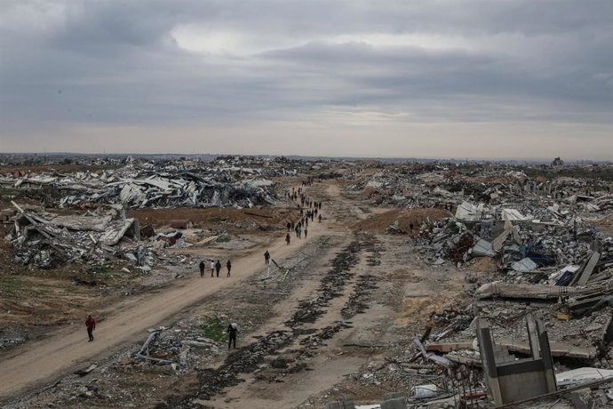 Infraestructuras destruidas por los ataques de Israel en la ciudad de Gaza