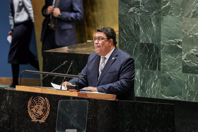 Archivo - September 30, 2024, New York, New York, USA: VALDRACK LUDWING JAENTSCHKE WITAKER, Minister for Foreign Affairs of Nicaragua, speaks during the sixth and last day of the General Debate of the 79th UN General Assembly.