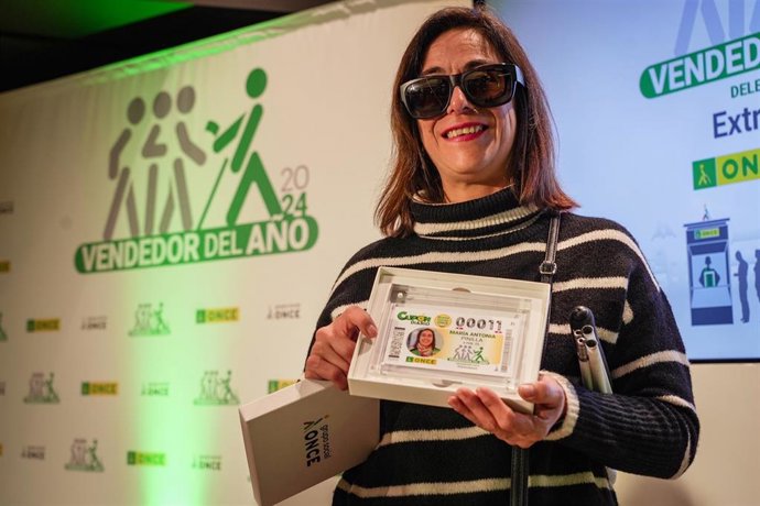 María Antonia Pinilla, mejor vendedora de la ONCE en Extremadura 2024