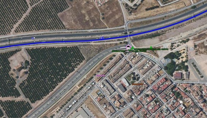 Ubicación donde tuvo lugar el siniestro