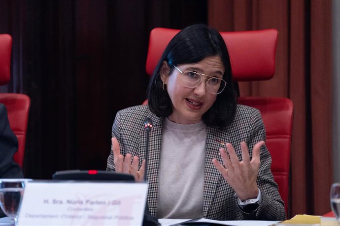 La consellera de Interior y Seguridad Pública de la Generalitat, Núria Parlon