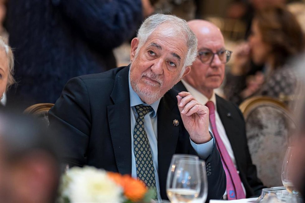 El presidente del Tribunal Constitucional, Cándido Conde-Pumpido, durante el acto de entrega del premio Español Universal 2024 de la Fundación Independiente, en el Hotel Wellington, a 7 de febrero de 2025, en Madrid (España).